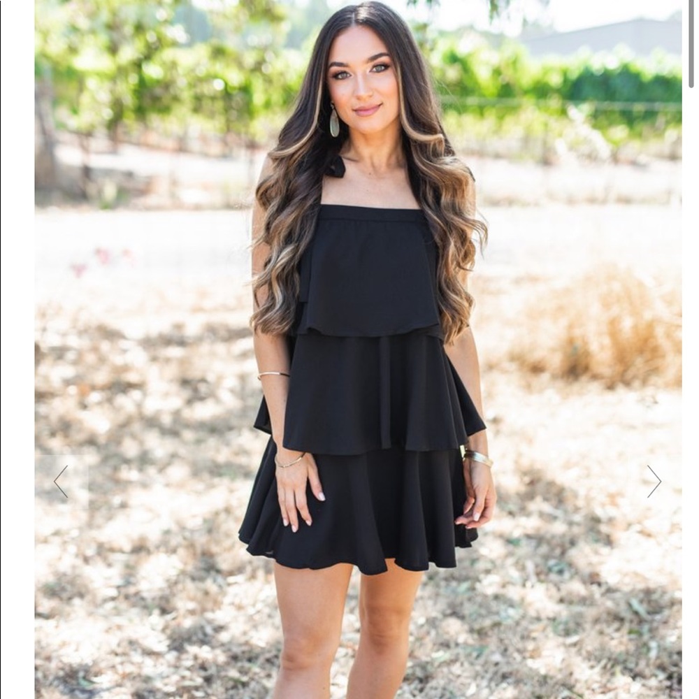 Black Ruffled Dress